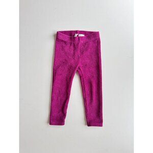 JANIE & JACK Pink Fuschia Purple Cotton Corduroy Leggings, Size 2T